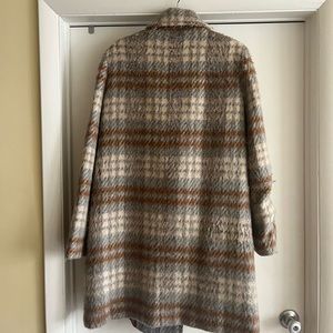 Brown pea coat blazer style same Edelman size large thick winter work coat